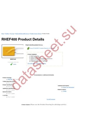 RHEF400 datasheet  